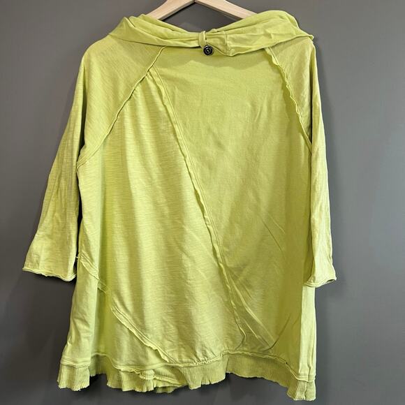 Soft Surroundings Green Lagenlook Cowl Neck Lightweight Tunic Top Size Large - Picture 6 of 10